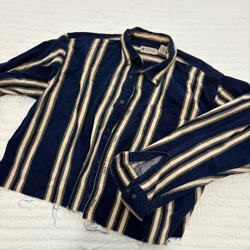 Northwest Territory Navy and Cream Striped Shirt